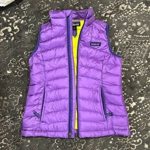 Purple Patagonia down filled vest
